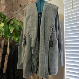 Free People Studio City Over Sized Boho Anorak Cardigan
